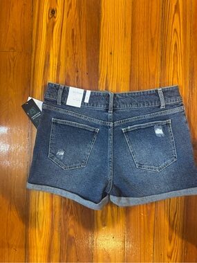 STS Blue Dark Wash Rolled Hem Jean Shorts